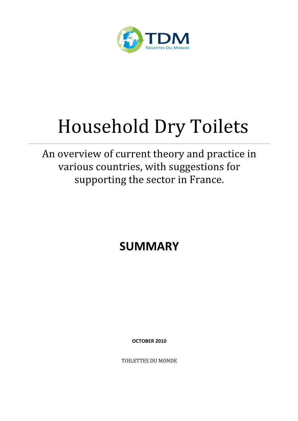 Household Dry Toilets