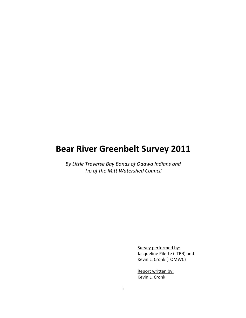 Bear River Greenbelt Survey 2011