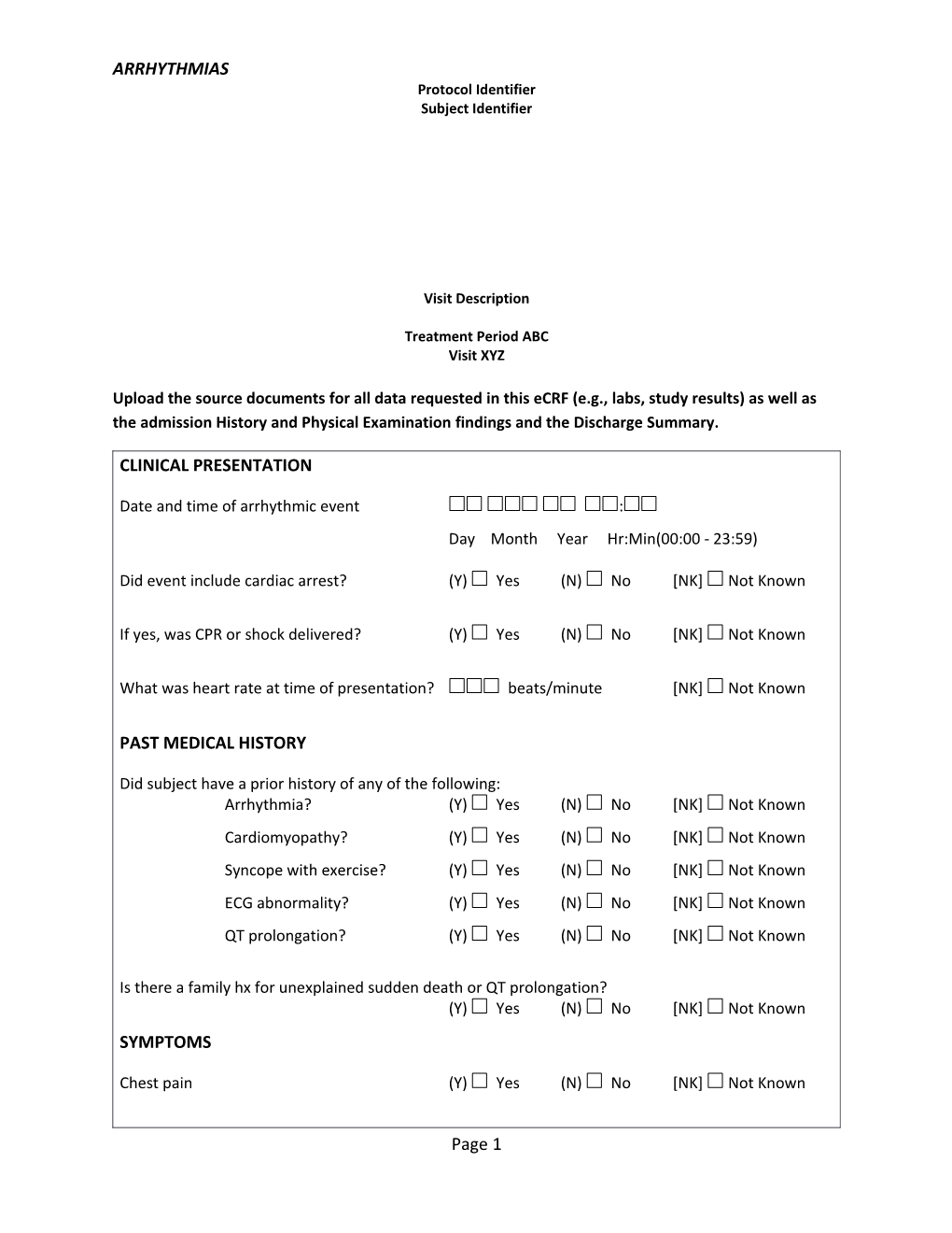 Upload the Source Documents for All Data Requested in This Ecrf (E.G., Labs, Study Results)