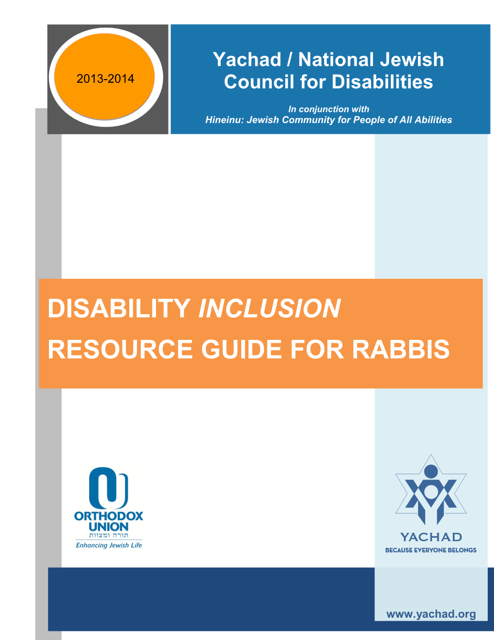 Disability Inclusion Resource Guide for Rabbis