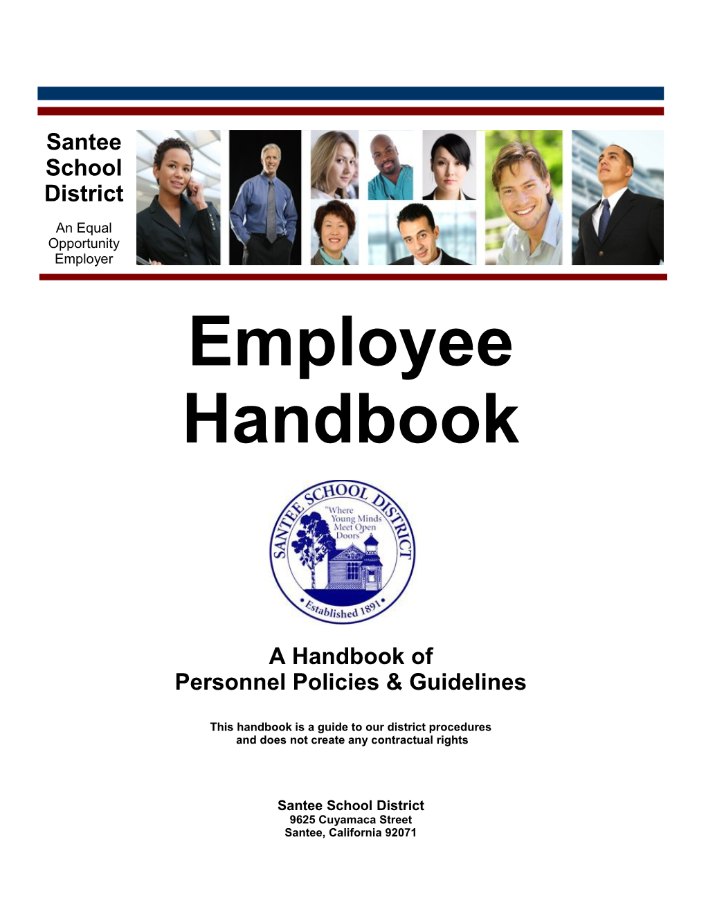 Employee Handbook Table of Contents s1