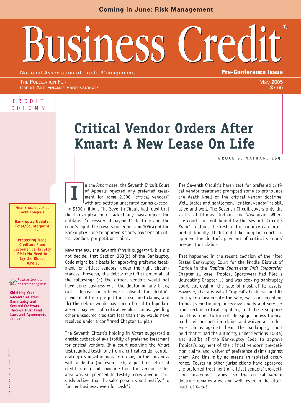Critical Vendor Orders After Kmart