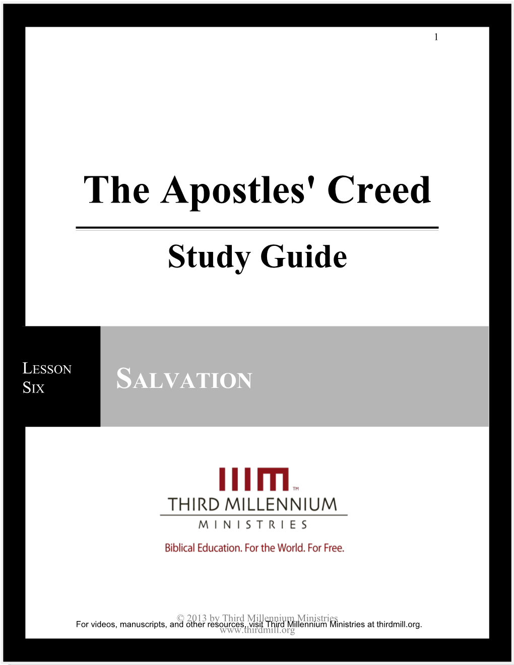 The Apostles' Creed s1