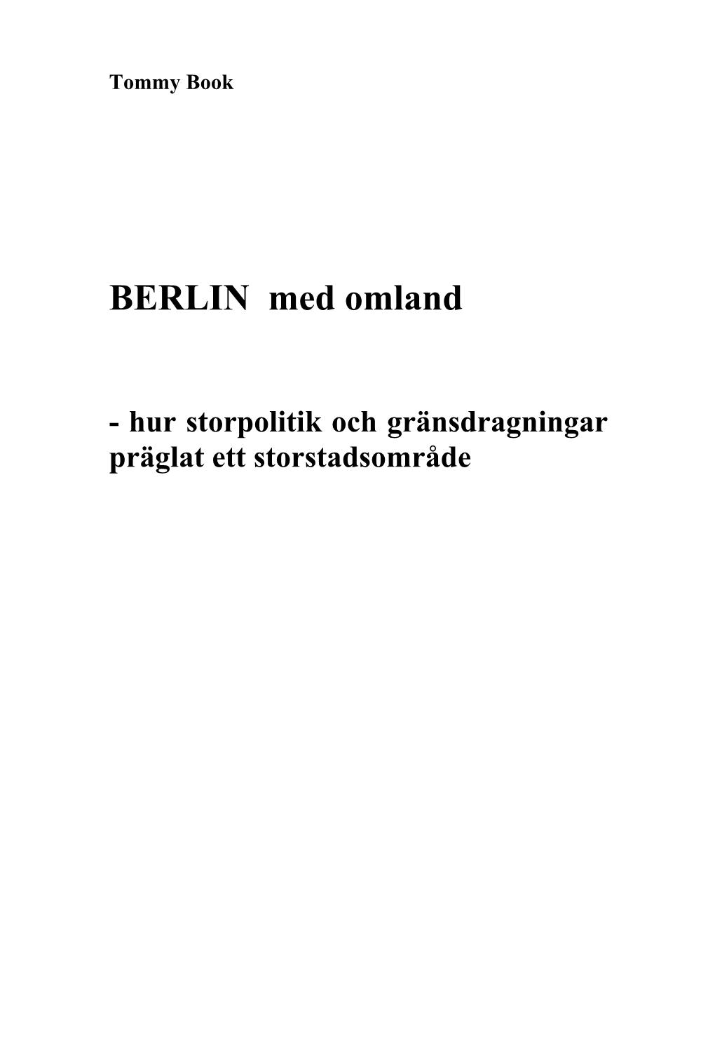 BERLIN Med Omland