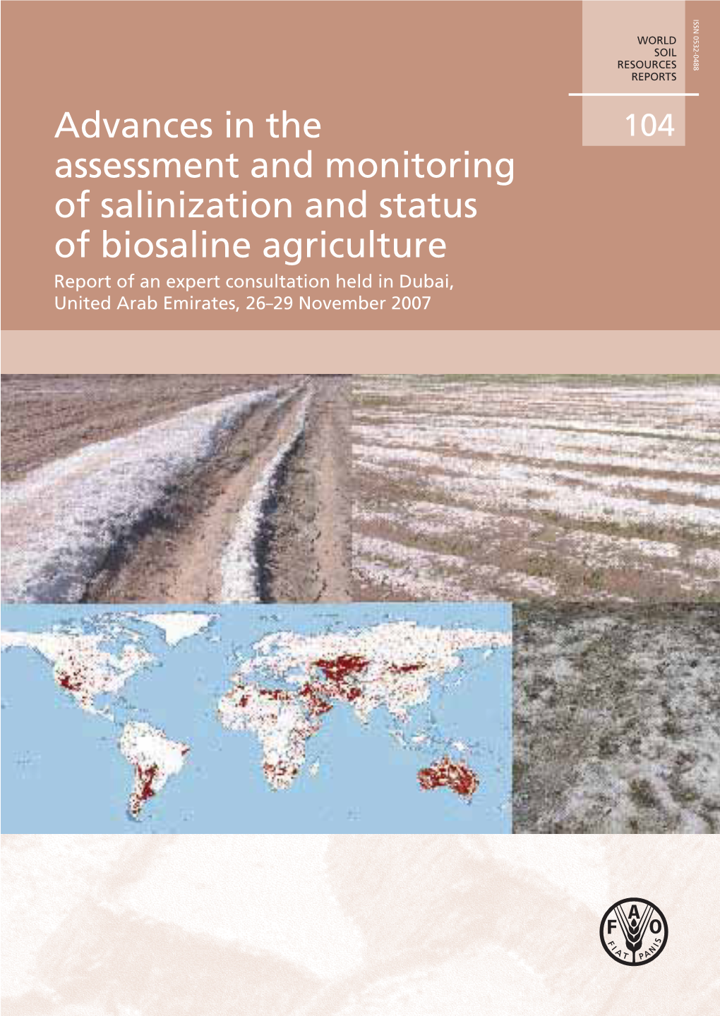 Advances in the Assessment and Monitoring of Salinization and Status