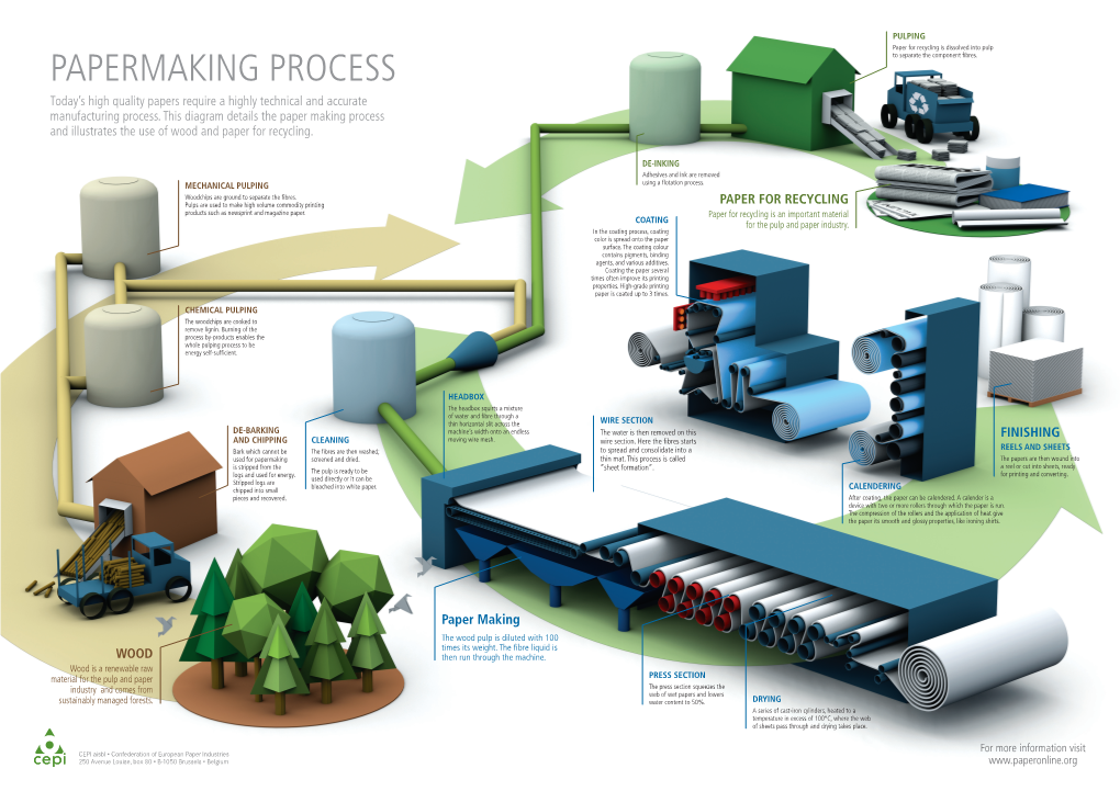 Papermaking PROCESS to Separate the Component Fibres