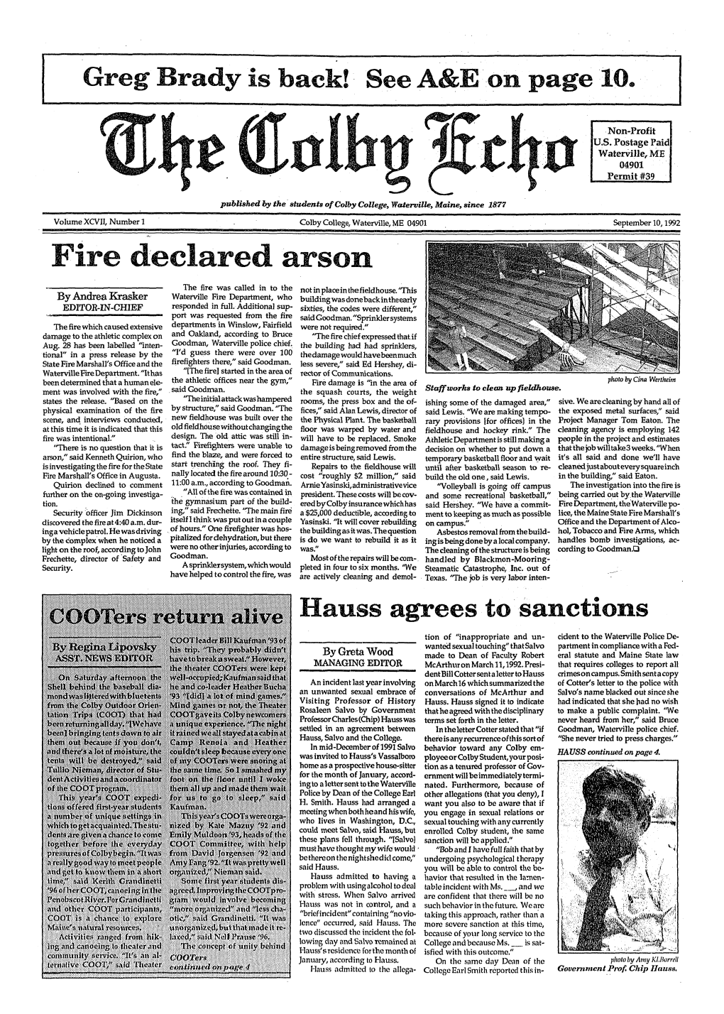 Fire Declared Arson