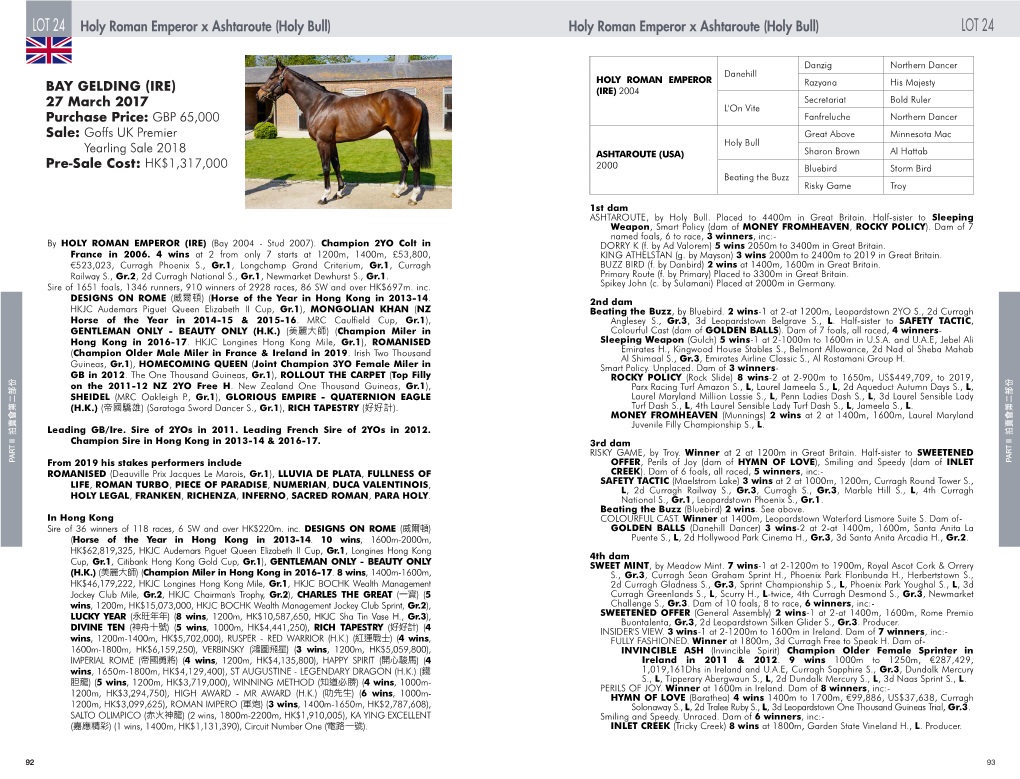 LOT 24 Holy Roman Emperor X Ashtaroute (Holy Bull) Holy Roman Emperor X Ashtaroute (Holy Bull) LOT 24