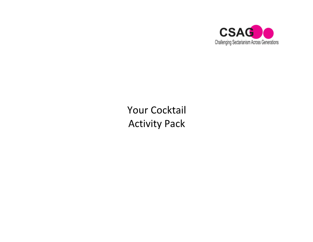 Your Cocktail Activity Pack 2 History Culture