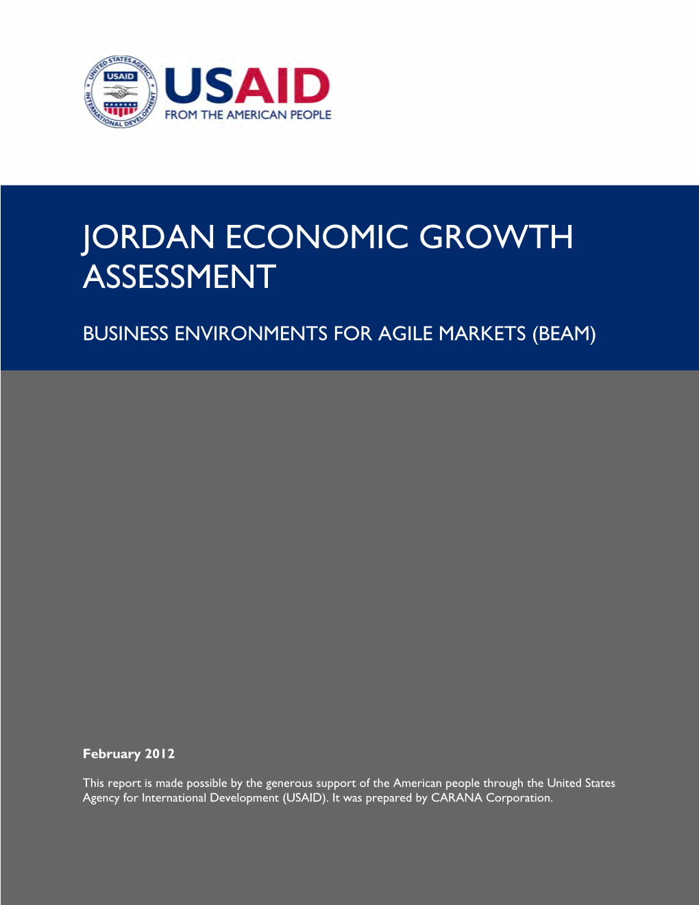 Jordan Economic Growth Assessment