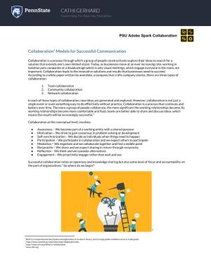 Collaboration Models for Successful Communication