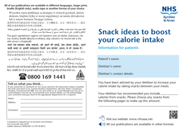 Snack Ideas to Boost Your Calorie Intake