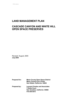 Ranch Cascade Man. Plan