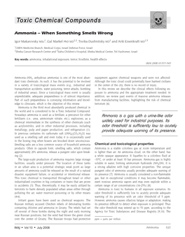 Ammonia – When Something Smells Wrong