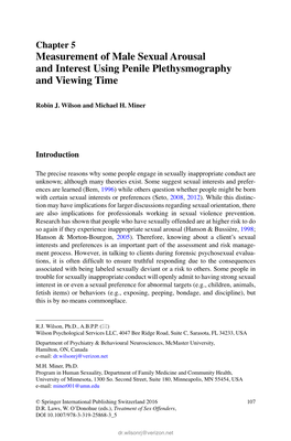 Measurement of Male Sexual Arousal and Interest Using Penile Plethysmography and Viewing Time