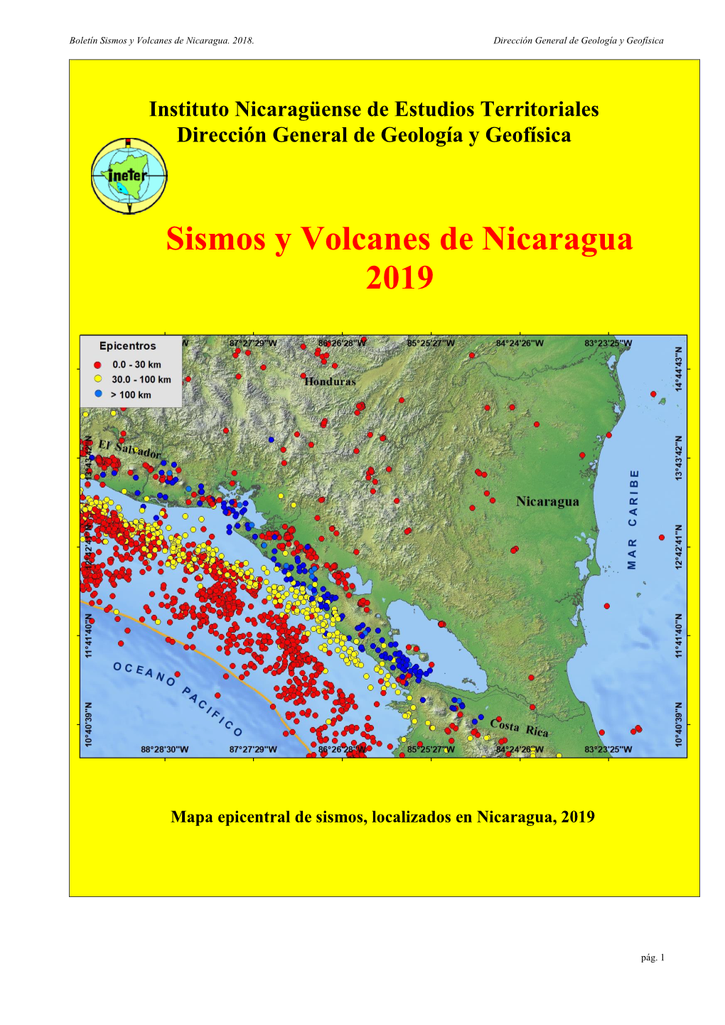 Sismos Y Volcanes De Nicaragua 2019