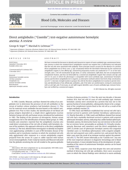 Direct Antiglobulin (“Coombs”) Test-Negative Autoimmune Hemolytic Anemia: a Review