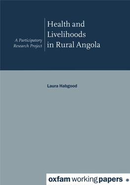 Health and Livelihoods in Rural Angola: a Participatory Research Project