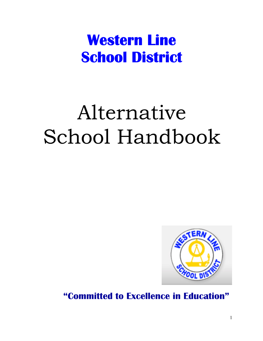 Alternative School Handbook