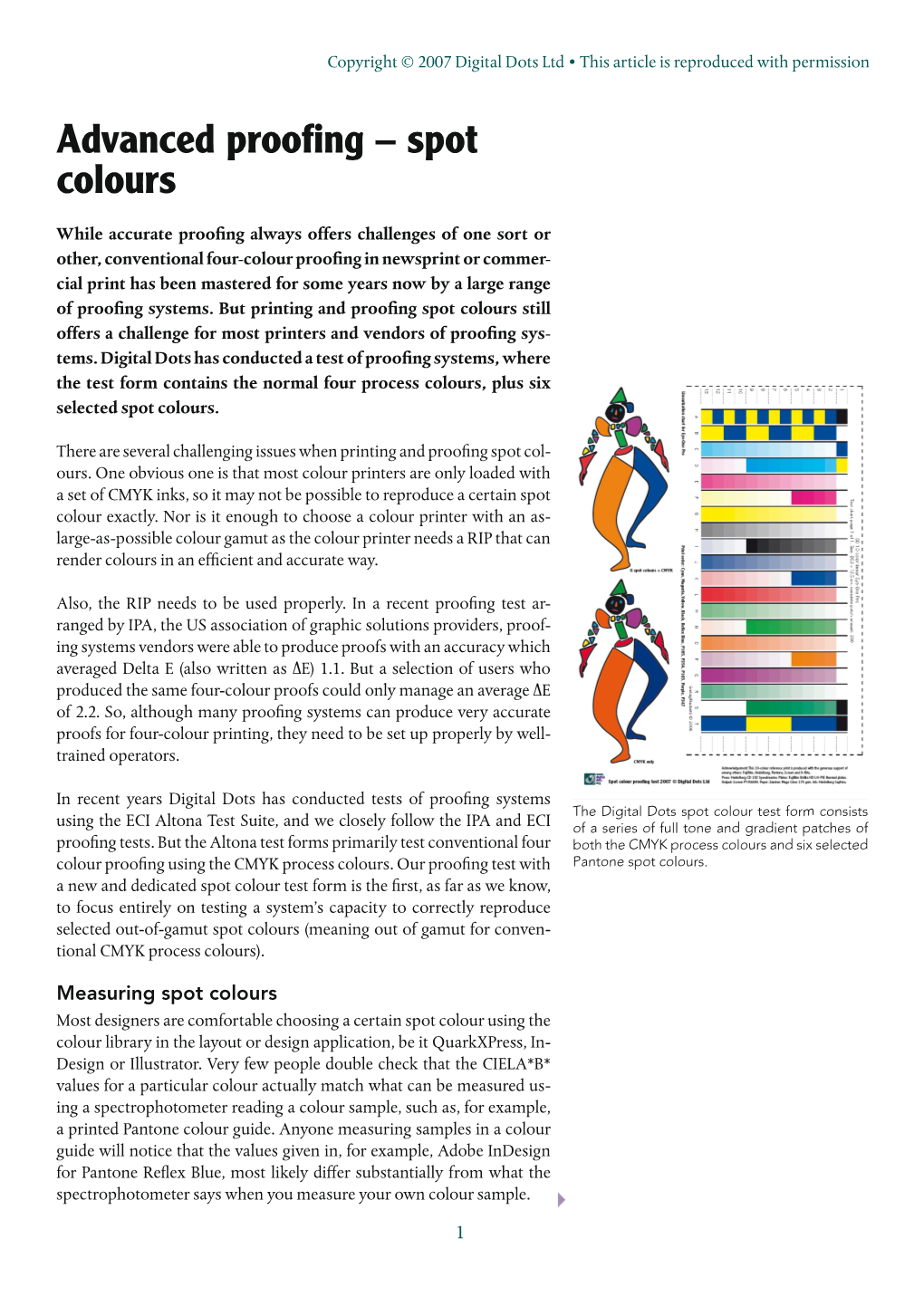 Advanced Proofing – Spot Colours