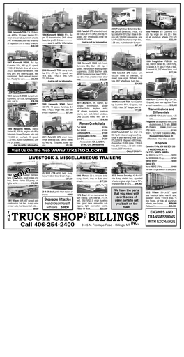 Truck Shop Billings with Exchange Inc