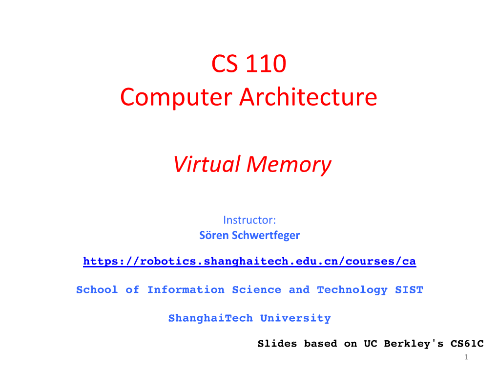 Virtual Memory