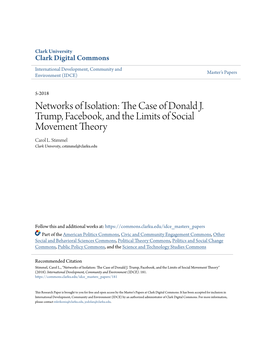 Networks of Isolation: the Case of Donald J. Trump, Facebook, and the Limits of Social Movement Theory