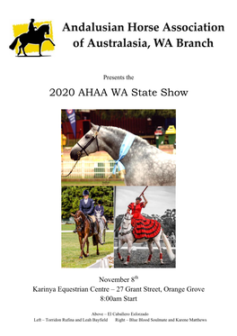 2020 AHAA WA State Show