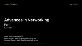 WWDC – Advances Networking