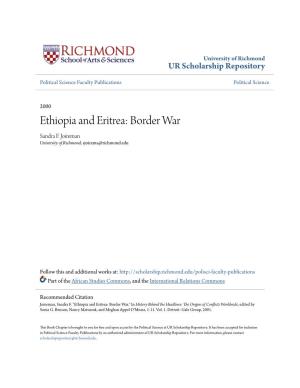 Ethiopia and Eritrea: Border War Sandra F