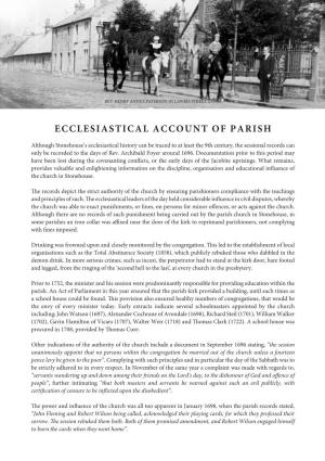 Ecclesiastical Account of Parish