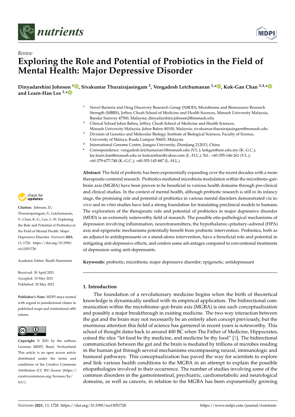 Major Depressive Disorder