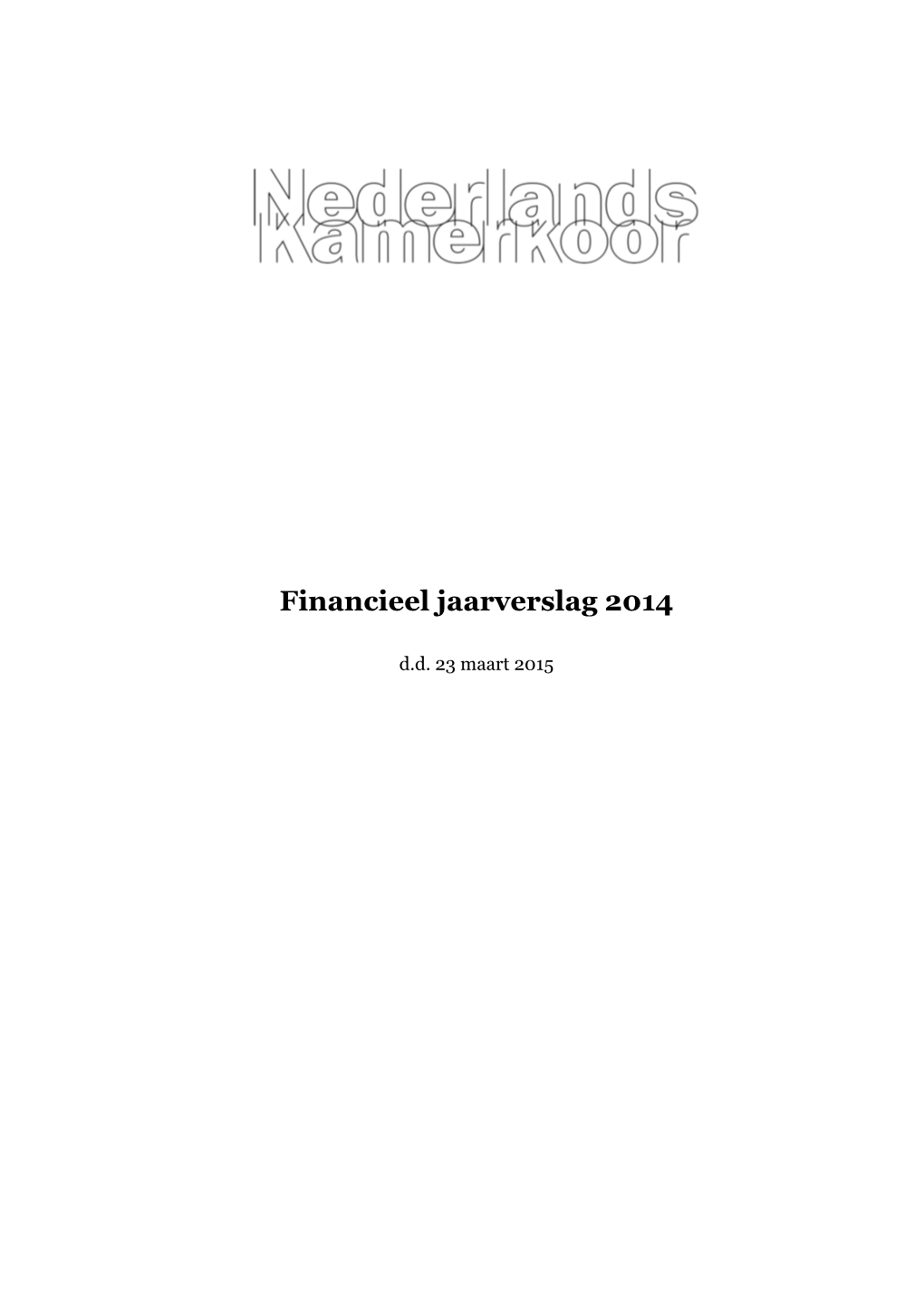 Financieel Jaarverslag 2014