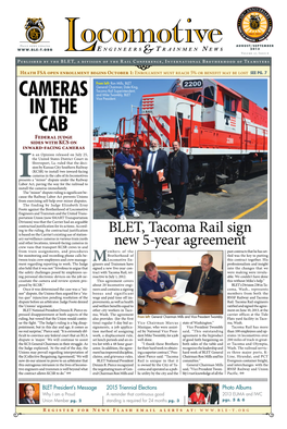 Cameras in the Cabs of Its Locomotives Presents a “Minor” Dispute Under the Railway Labori Act, Paving the Way for the Railroad to Install the Cameras Immediately