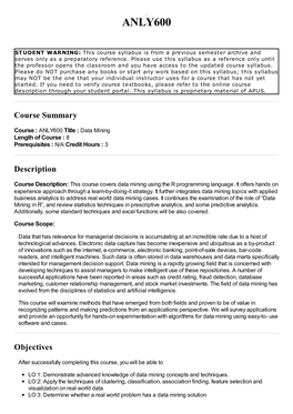 Course Summary