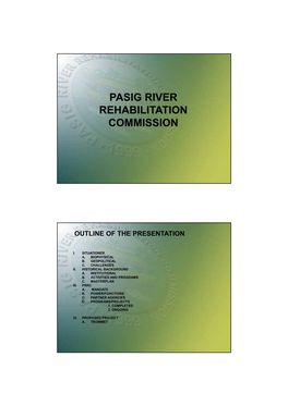 Pasig River Pasig River Rehabilitation Commission