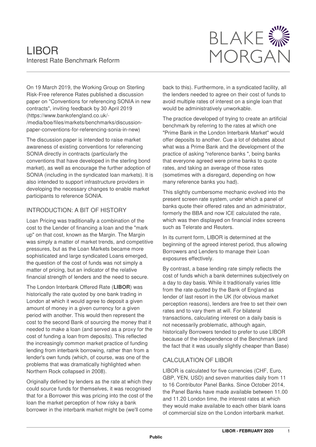 Interest Rate Benchmark Reform