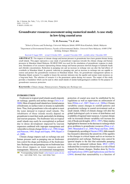 Groundwater Resources Assessment Using Numerical Model: a Case Study in Low-Lying Coastal Area