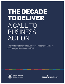 “The Decade to Deliver a Call to Business Action”; 2019