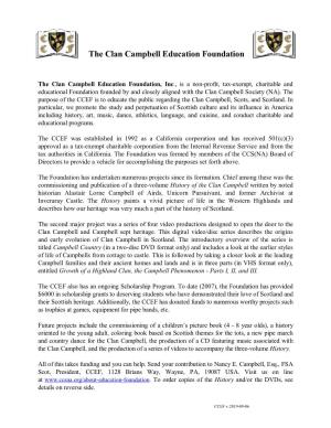 The Clan Campbell Education Foundation