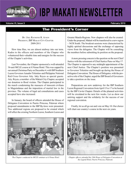IBP Makati Newsletter, February 2010