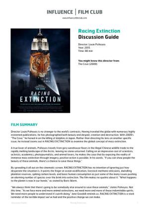 Racing Extinction Discussion Guide
