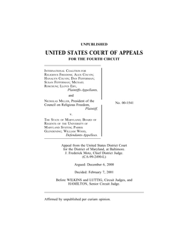 United States Court of Appeals for the Fourth Circuit