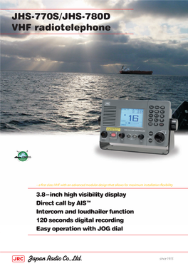 JHS-770S/JHS-780D VHF Radiotelephone