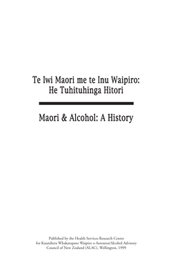 History of Maori and Alcohol