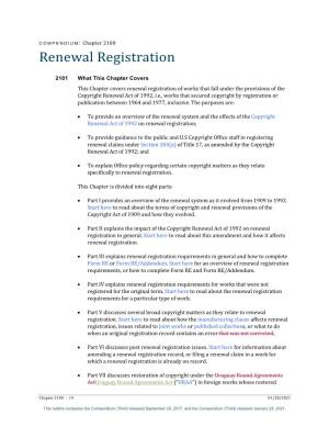 Chapter 2100 Renewal Registration
