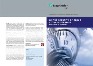 On the Security of Cloud Storage Services