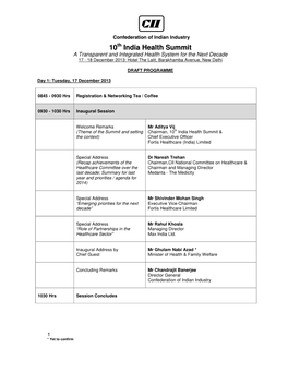 10 India Health Summit