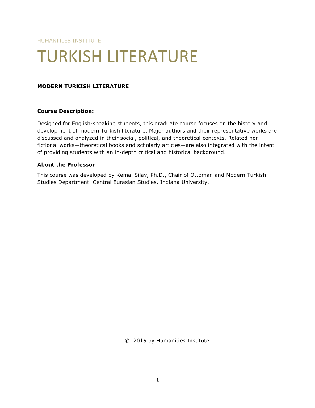 Turkish Literature