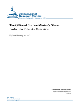The Office of Surface Mining's Stream Protection Rule: An